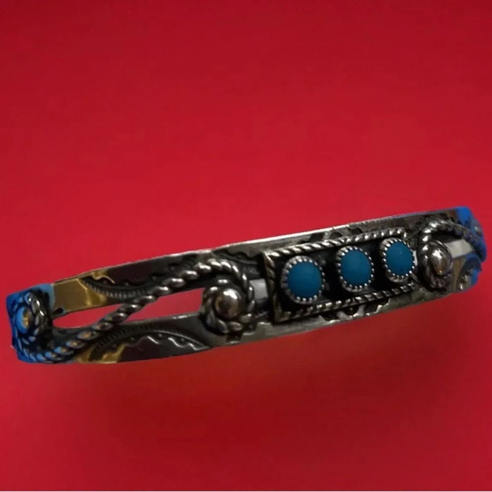 Genuine Turquoise Cuff - Picture 2 of 8